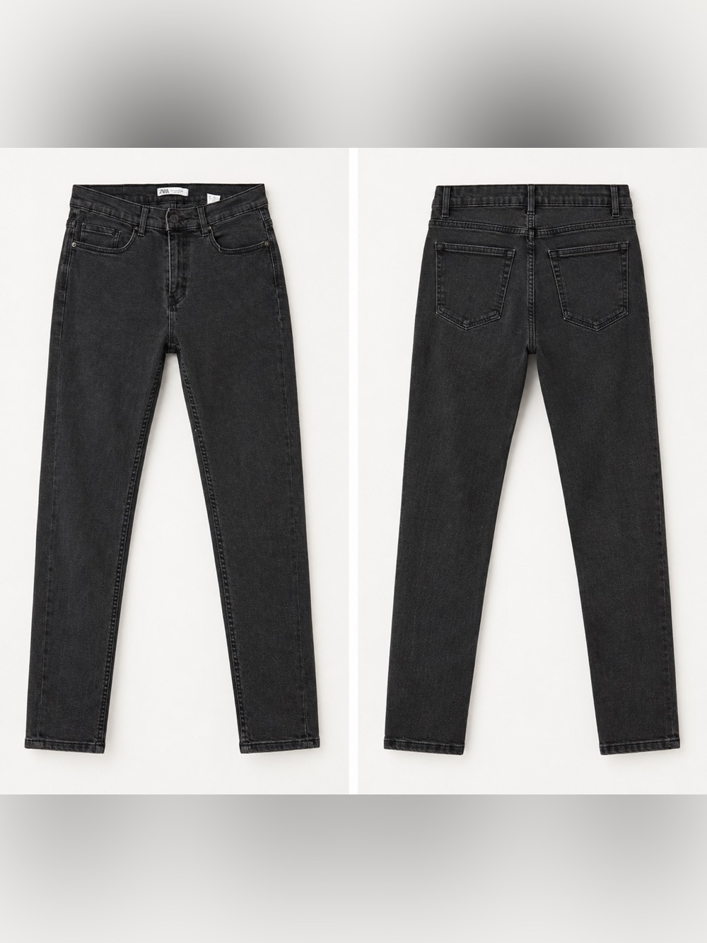 Zara Men's Skinny Jeans in Washed Black